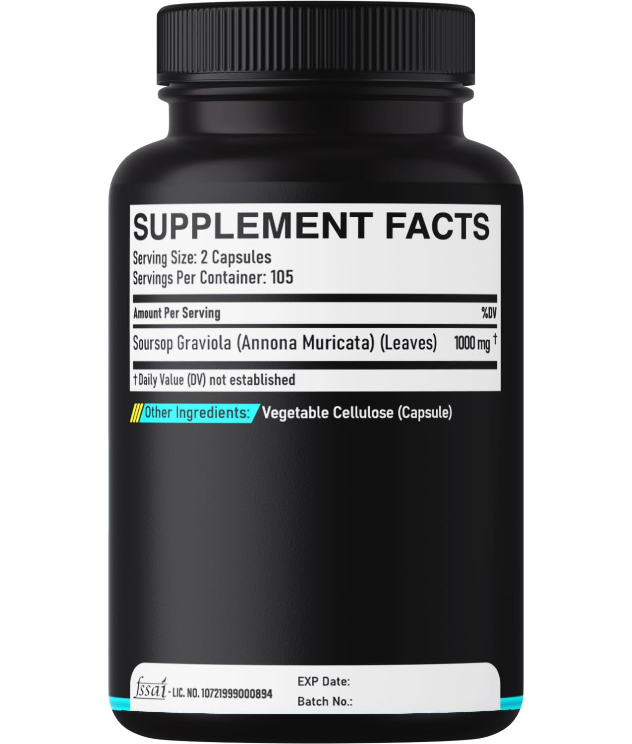 Soursop Graviola Leaves Capsules - Soursop Fruit Advanced - 210 Counts for 105 Servings - Maple Wellness Supplements