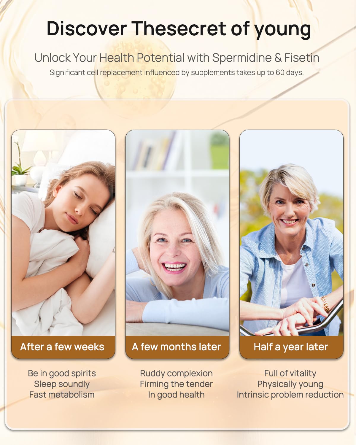 Spermidine 20mg + Fisetin 300mg + Akkermansia for Women丨Cellular Renewal, Metabolic & Gut Health - Maple Wellness Supplements
