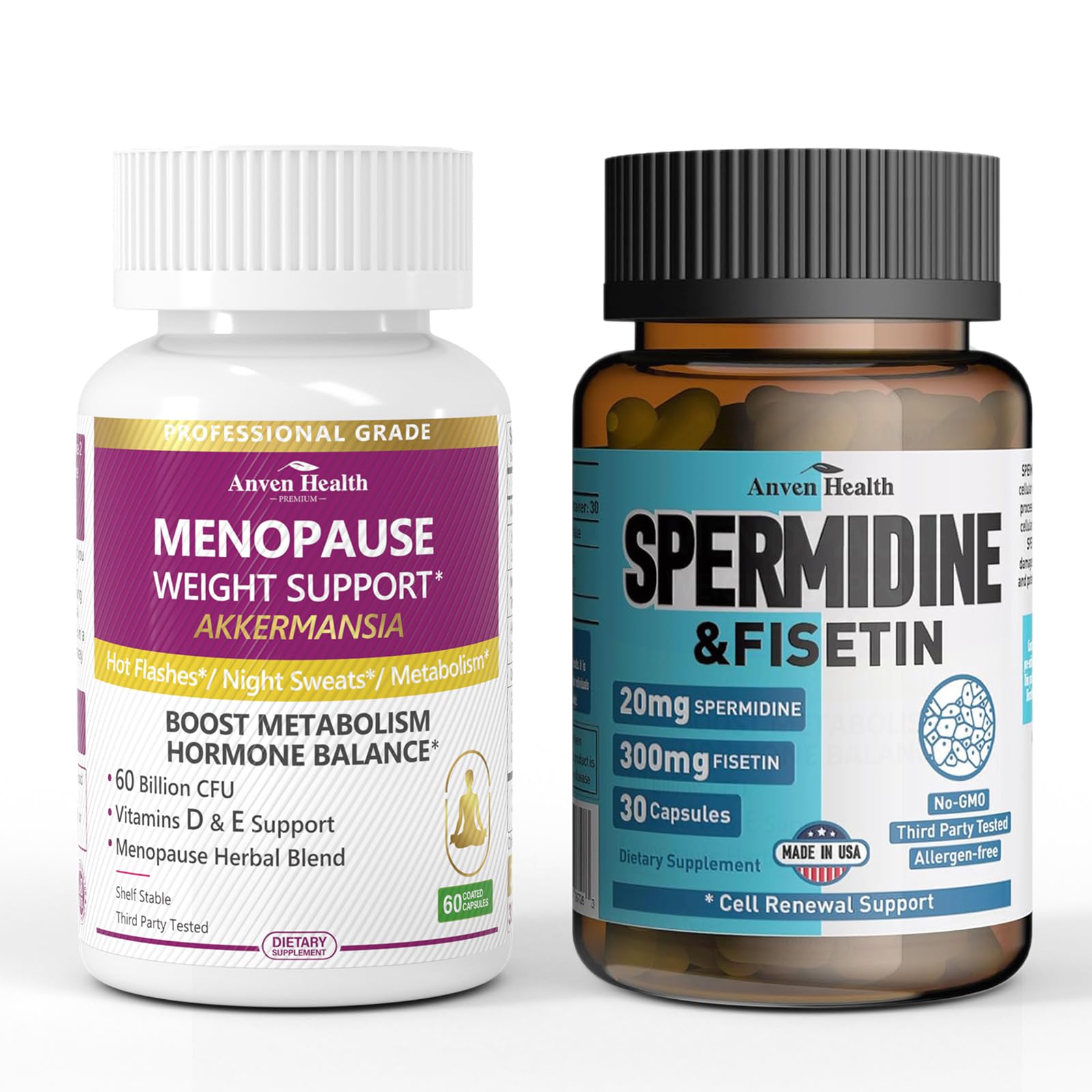 Spermidine 20mg + Fisetin 300mg + Akkermansia for Women丨Cellular Renewal, Metabolic & Gut Health - Maple Wellness Supplements