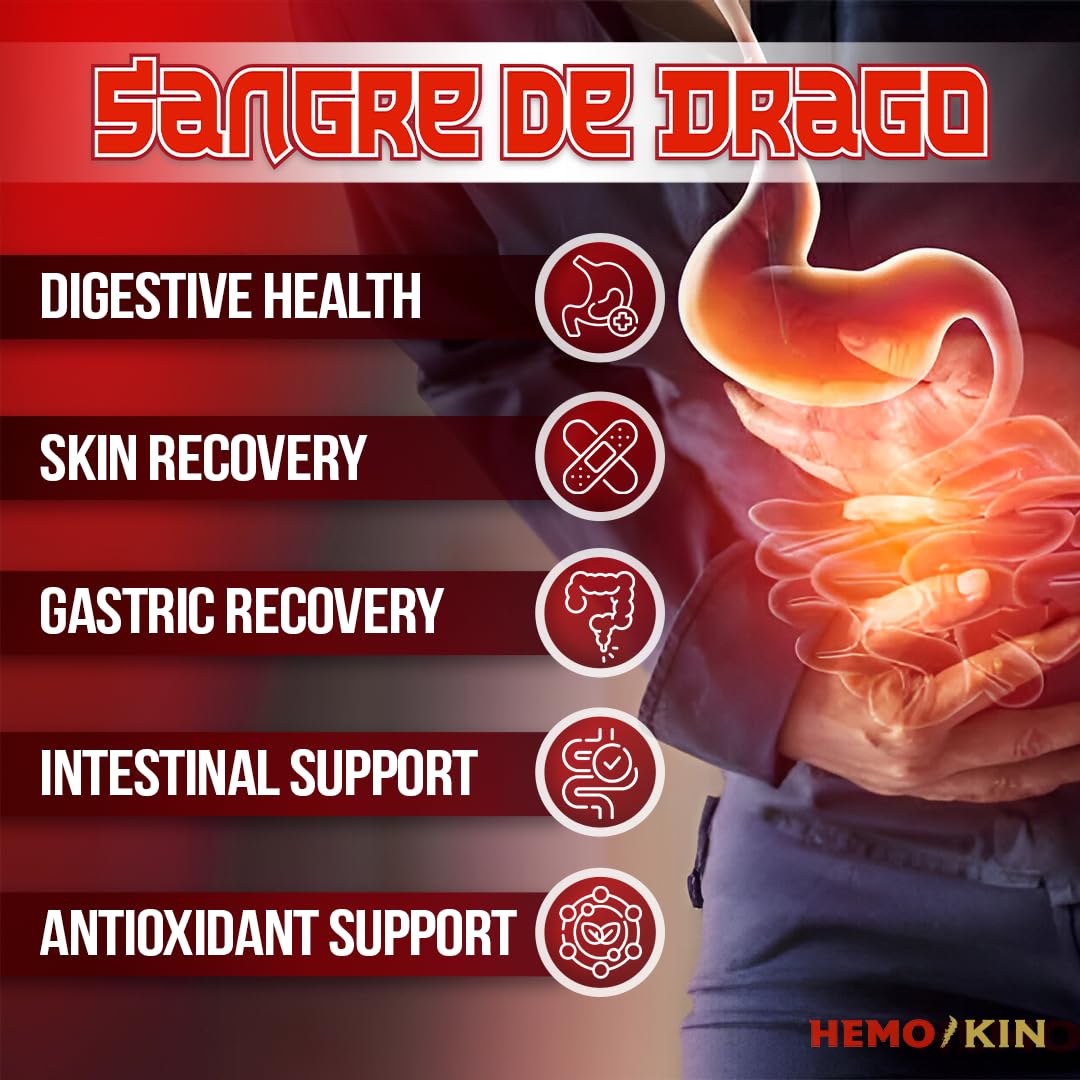 SPF Natural Products HEMOKIN with Sangre de Drago – Hemorrhoid and Fissure Relief Supplement, Helps with Itching, Swelling, Pain Relief (60 Caps) (1) - Maple Wellness Supplements