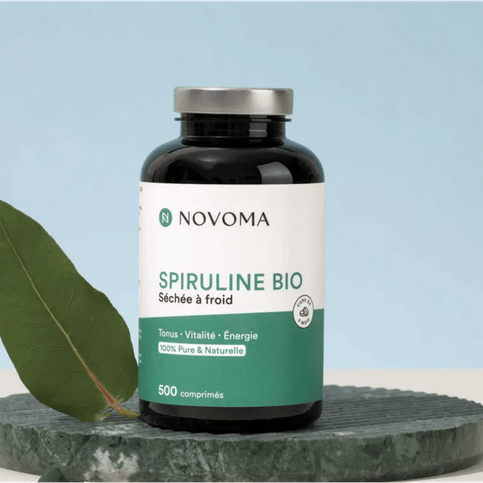Spiruline BIO titrée 16% 500 comprimés NOVOMA - Maple Wellness Supplements