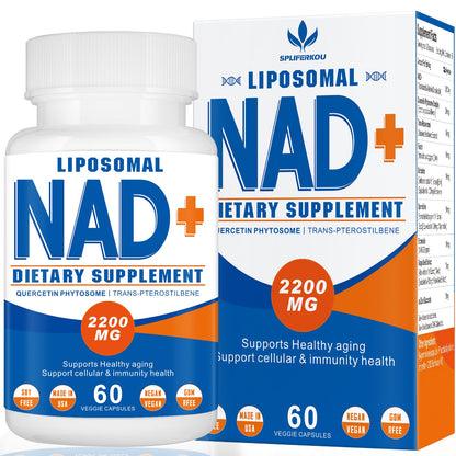 Spliferkou 2200mg Liposomal NAD+ Supplement - Enhances Cell Energy & Aging Defese, 60 Capsules - Maple Wellness Supplements