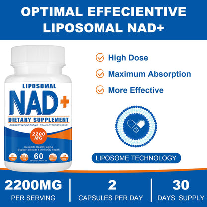 Spliferkou 2200mg Liposomal NAD+ Supplement - Enhances Cell Energy & Aging Defese, 60 Capsules - Maple Wellness Supplements