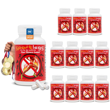 SPORTLEGS Pre-Exercise Metabolic Primer for Runners, Cyclists and Endurance Athletes - Helps Muscles Use Lactate as Fuel for Smoother, Longer-Lasting Efforts - NSF Certified for Sport - 120 Capsules - Maple Wellness Supplements