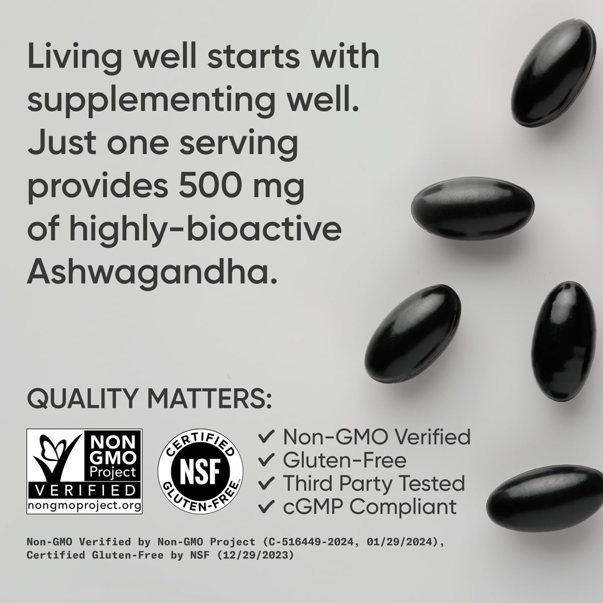 Sports Research® Ashwagandha Softgels with Coconut MCT Oil - Natural Adaptogen Made with Shoden® Ashwa for Relaxation, Calm & Sleep Support - Gluten Free & Vegan Friendly - 60 Count - Maple Wellness Supplements