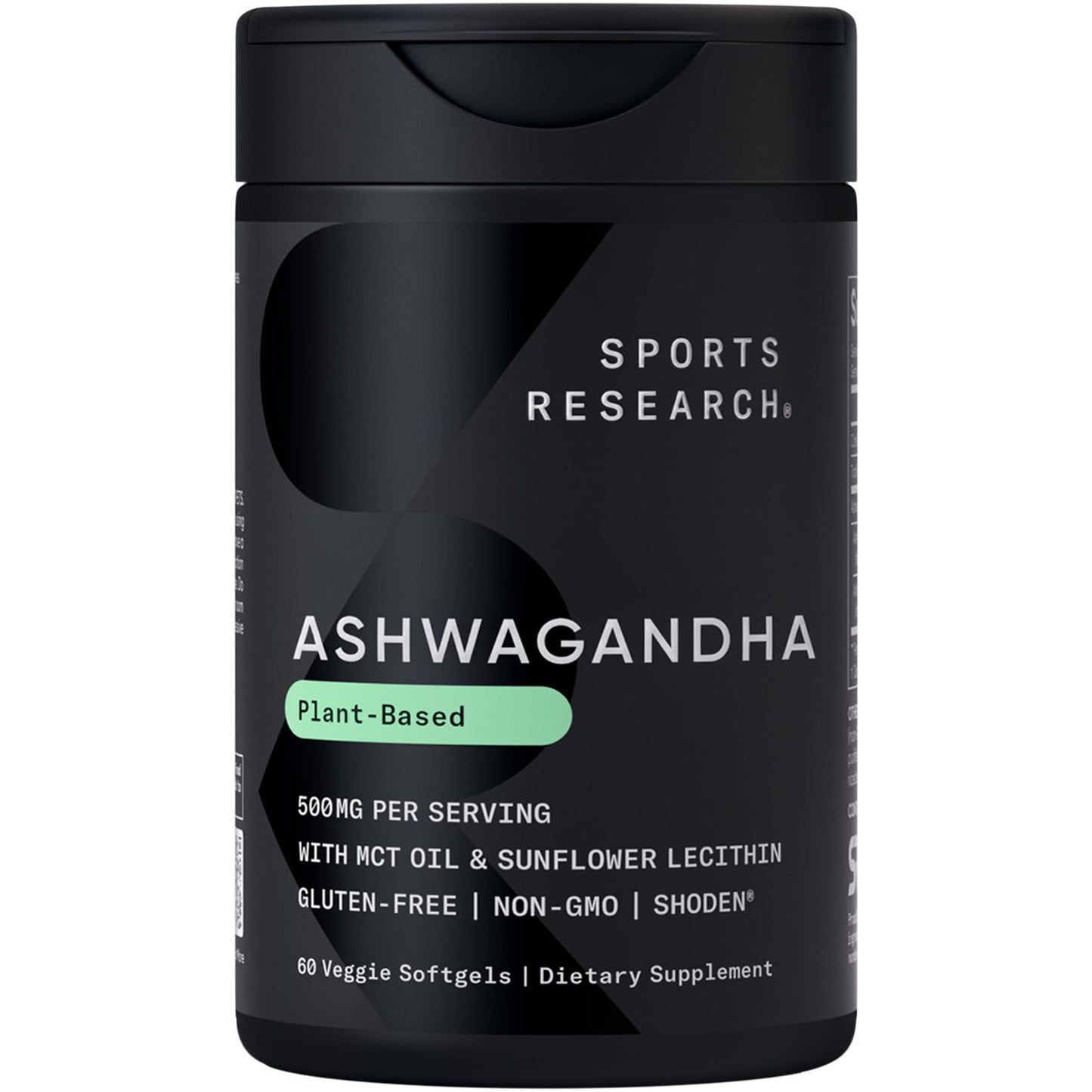Sports Research® Ashwagandha Softgels with Coconut MCT Oil - Natural Adaptogen Made with Shoden® Ashwa for Relaxation, Calm & Sleep Support - Gluten Free & Vegan Friendly - 60 Count - Maple Wellness Supplements