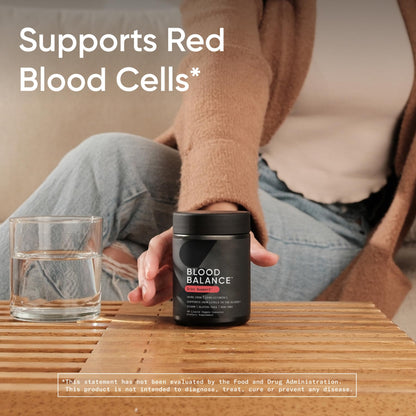 Sports Research® Blood Balance Iron Supplement - 36 MG Iron + Folate & Vitamin C for Absorption - Red Blood Cell Support for Women & Men* - Vegan Certified · Non-GMO · Gluten-Free - 90 Capsules - Maple Wellness Supplements