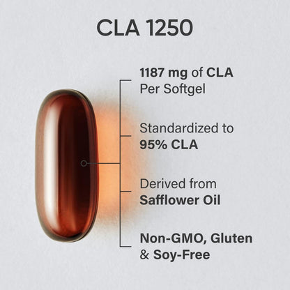 Sports Research CLA - 1250mg with Active Conjugated Linoleic Acid for Men and Women | Non-GMO, Soy & Gluten Free - 95% (180 Softgels)… - Maple Wellness Supplements