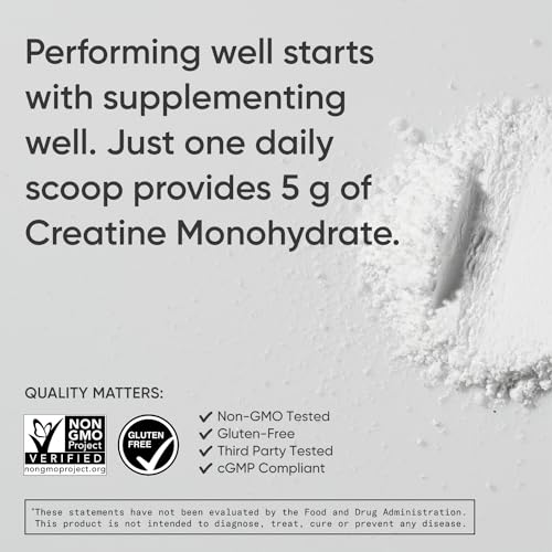 Sports Research Creatine Monohydrate - Gain Lean Muscle, Improve Performance - Maple Wellness Supplements