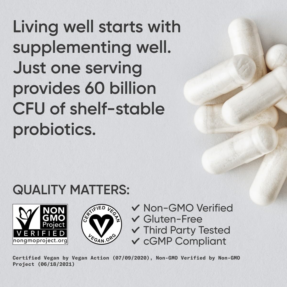 Sports Research Daily Probiotics with Prebiotics, 60 Billion CFU - Vegan Capsules for Gut Health & Digestive Support, Probiotics for Women & Men - Non-GMO Verified & Gluten Free - 30 Count - Maple Wellness Supplements