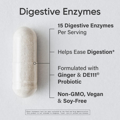 Sports Research Digestive Enzymes with Probiotics & Ginger - Plant Based for Dairy, Protein, Sugar & Carbs - Non-GMO Verified & Vegan Friendly (90 Veggie Capsules) - Maple Wellness Supplements