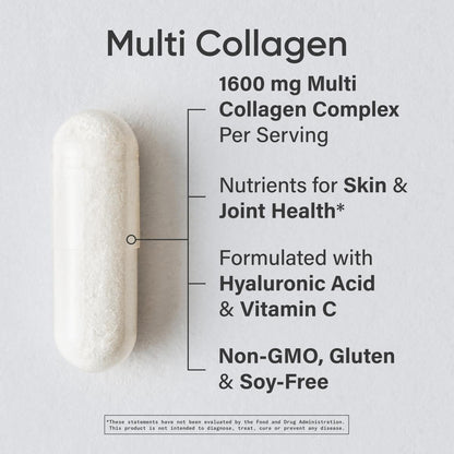 Sports Research® Healthy Hair Essentials - Biotin 10,000mcg with Organic Coconut Oil Vitamin B7 for Healthy Skin and Hair Support + Multi Collagen Pills Peptides with Hyaluronic Acid & Vitamin C - Maple Wellness Supplements