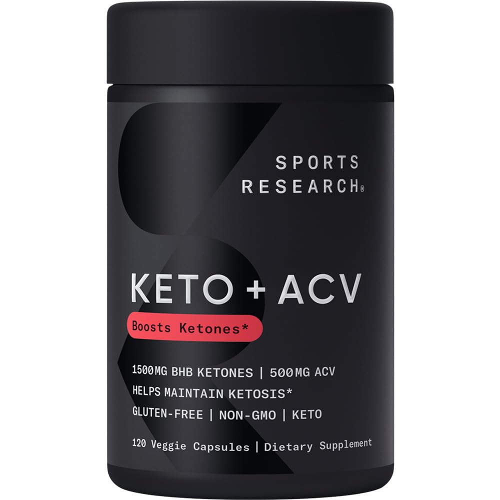 Sports Research® Keto ACV Capsules - Diet Kit System with 500mg of Apple Cider Vinegar - Maple Wellness Supplements
