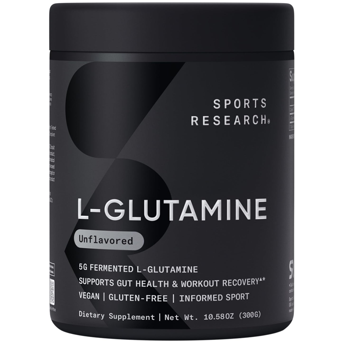 Sports Research L-Glutamine - Workout Recovery, Immune Health & Gut Health Support - 5 G Per Serving - 10.58 Oz - Maple Wellness Supplements