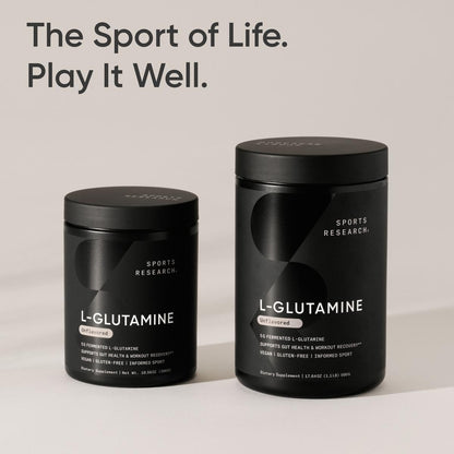 Sports Research L-Glutamine - Workout Recovery, Immune Health & Gut Health Support - 5 G Per Serving - 17.64 Oz - Maple Wellness Supplements