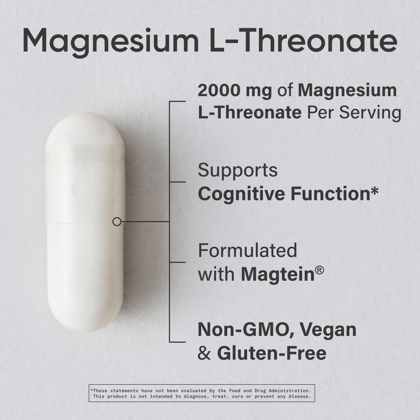 Sports Research® Magnesium L-Threonate Capsules 2000mg - High-Absorption Magtein® for Enhanced Brain Health, Memory, Focus & Restful Sleep Support - Vegan · Non-GMO · Gluten Free - 90 Count - Maple Wellness Supplements