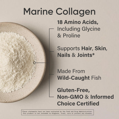 Sports Research Marine Collagen Peptides Powder - Sourced from Wild-Caught Fish, Pescatarian Friendly, Keto Certified & Non-GMO Tested - Maple Wellness Supplements