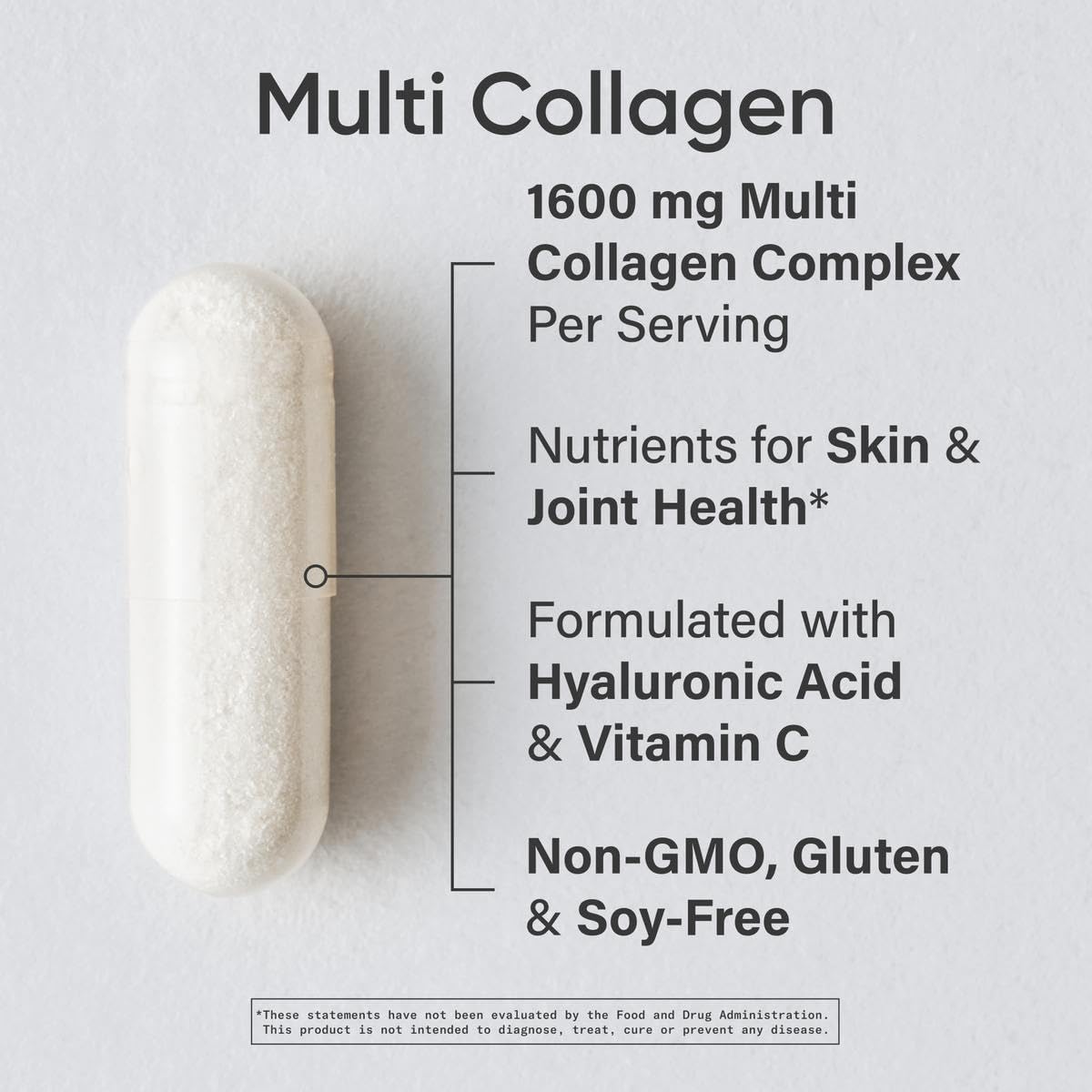 Sports Research® Multi Collagen Pills for Women & Men - Collagen Peptides (Type I, II, III, V, X) Enhanced with Hyaluronic Acid & Vitamin C - Gluten Free ­· Non-GMO - 90 Capsules - Maple Wellness Supplements