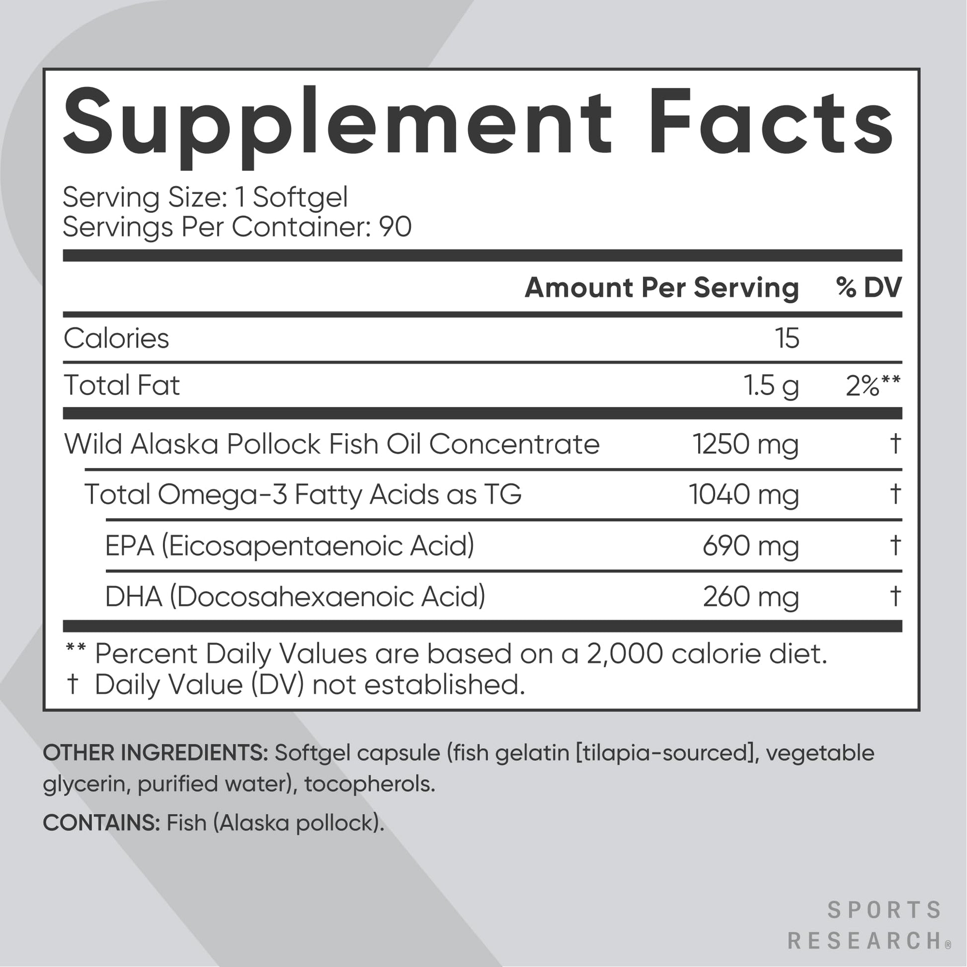 Sports Research® Omega-3 Fish Oil Bundle - Total Omega-3 2200mg (Krill, Salmon & Pollock) + Triple Strength Fish Oil 1250mg - High EPA & DHA Supplement - Maple Wellness Supplements