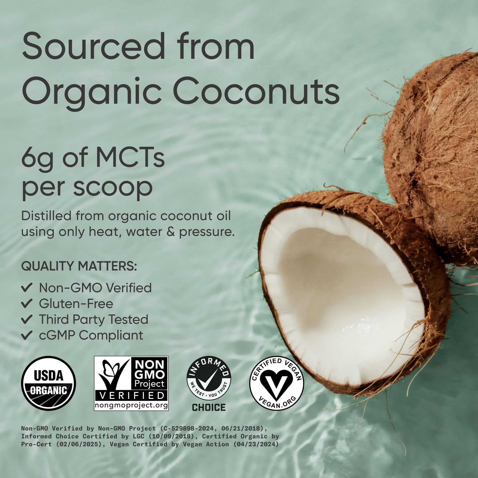 Sports Research Organic MCT Oil Powder - Keto & Vegan MCTs C8, C10 from Coconuts - Fatty Acid Brain & Body Fuel*, Non-GMO & Gluten Free - Unflavored, Perfect in Coffee, Tea & Protein Shakes - 10.6 oz - Maple Wellness Supplements