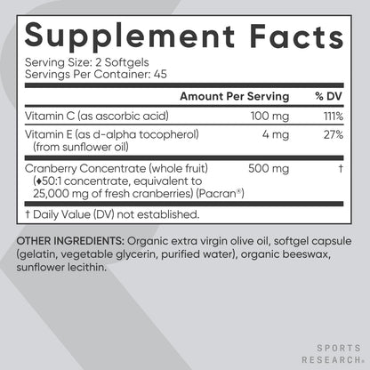 Sports Research® Supplements for Women Pack - Women's Probiotics with Prebiotics 65 Billion CFU (30 Capsules) and Cranberry Fruit Complex Supplement (90 Softgels) - Maple Wellness Supplements