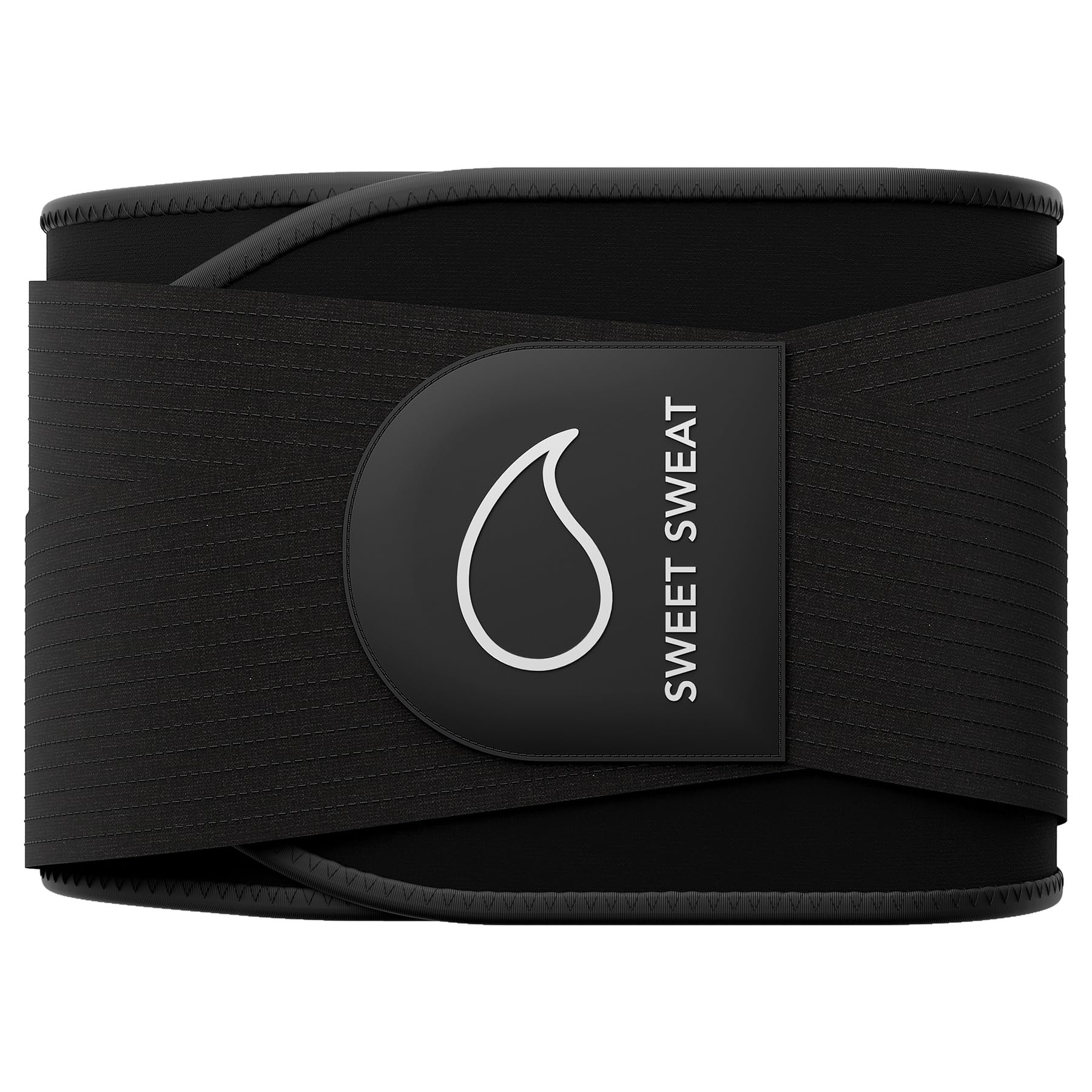 Sports Research Sweet Sweat Pro Series Waist Trimmer - Premium Sweat Enahancing Fitness Belt w/Adjustable Straps for Back Support & Tighter Cinch - Black, (Medium/Large) - Maple Wellness Supplements