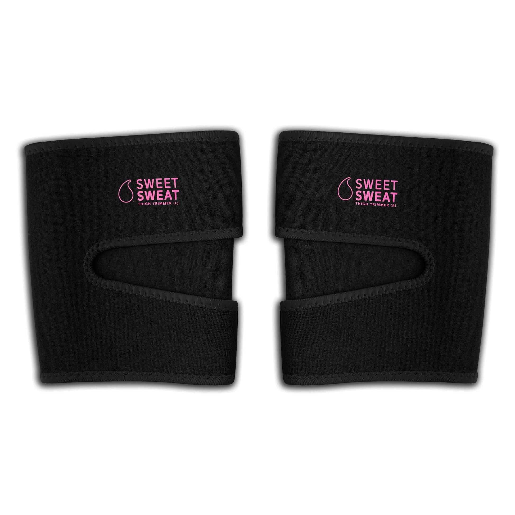 Sports Research Sweet Sweat Thigh Trimmers for Men & Women Increases Sweat & Activity to the Thighs during Exercise (Pink Logo, Medium) - Maple Wellness Supplements