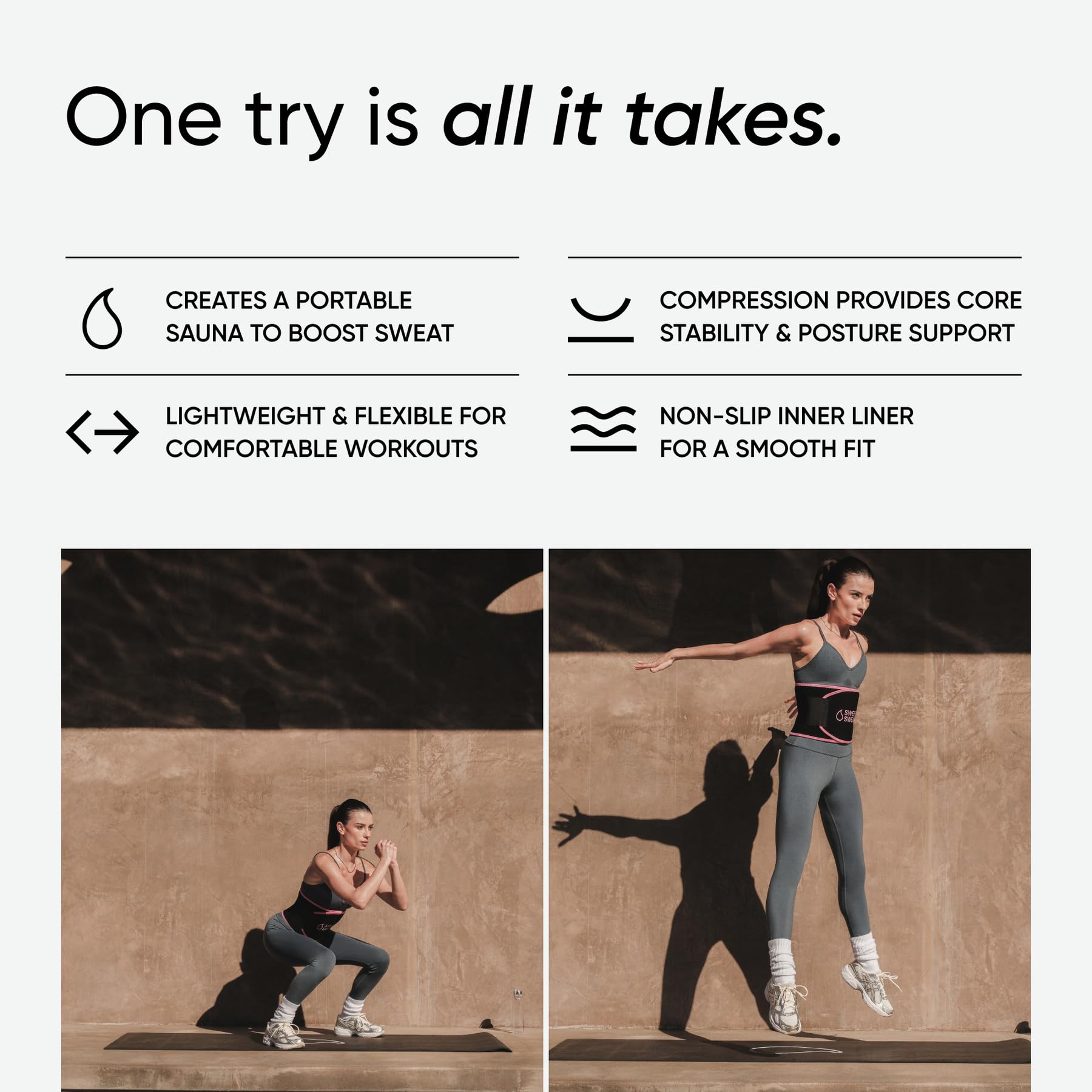 Sports Research Sweet Sweat Waist Trimmer (Core Series) - Premium Sweat Enhancing Fitness Band for Women & Men - Adjustable Fit · Latex-Free Neoprene - Pink Logo, Medium - Maple Wellness Supplements