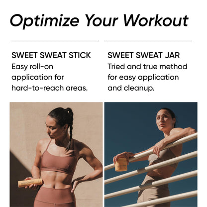 Sports Research Sweet Sweat Workout Enhancer Roll-On Gel Stick - Sweat Harder and Faster, Helps Promote Water Weight Loss, Use with Sweet Sweat Waist Trimmer - Maple Wellness Supplements