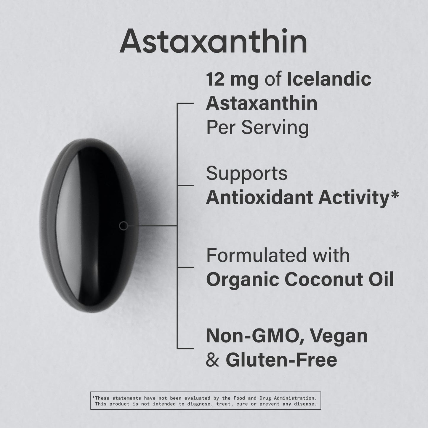 Sports Research Triple Strength Vegan Astaxanthin Supplement from Algae - Plant Based Softgels for Antioxidant Activity, Skin & Eye Health - Non-GMO Verified, Made with Coconut Oil - 12mg, 60 Count - Maple Wellness Supplements