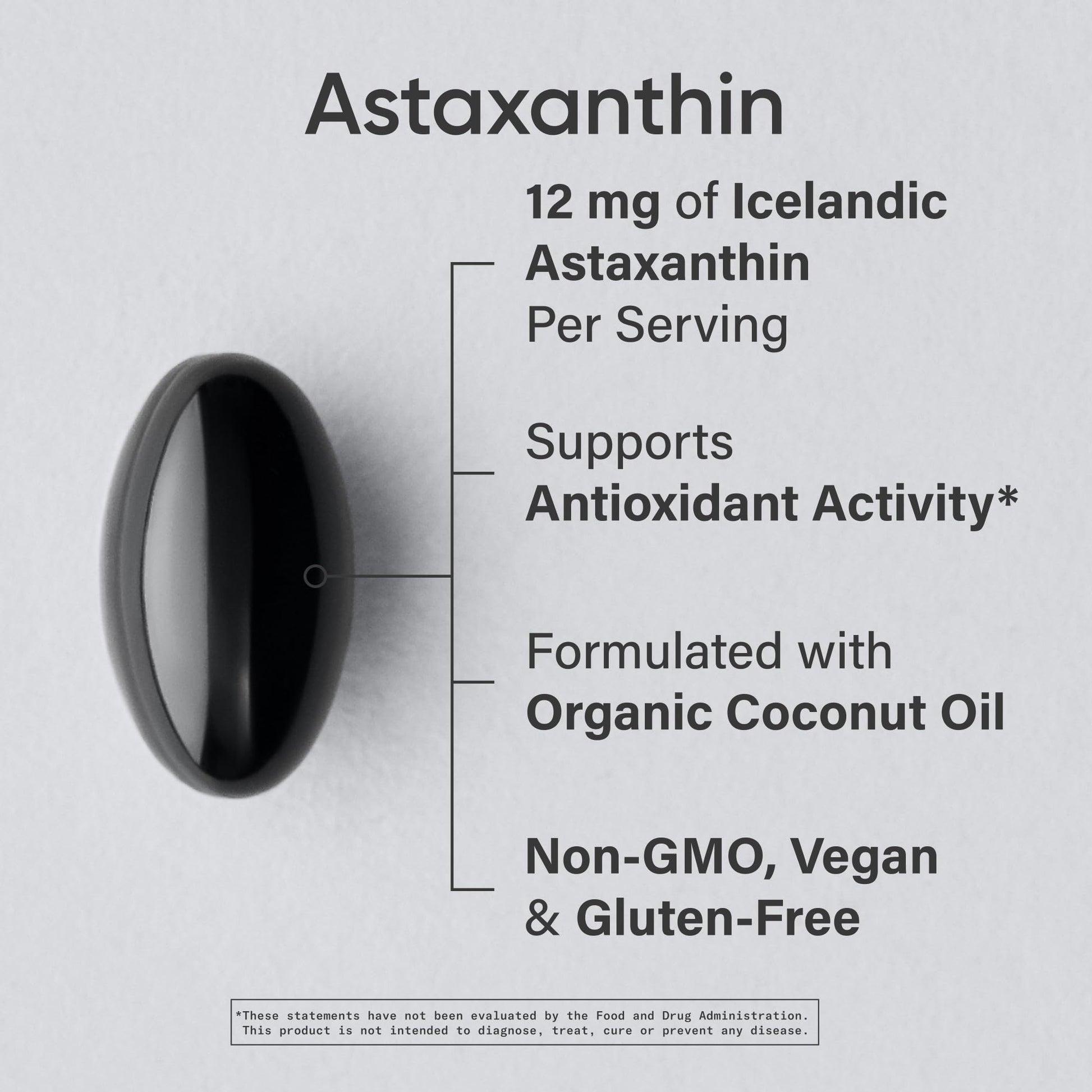 Sports Research Triple Strength Vegan Astaxanthin Supplement from Algae - Plant Based Softgels for Antioxidant Activity, Skin & Eye Health - Non-GMO Verified, Made with Coconut Oil - 12mg, 60 Count - Maple Wellness Supplements