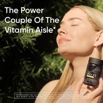 Sports Research® Vitamin D3 + K2 with 10,000iu of Plant-Based D3 & 100mcg of Vitamin K2 as MK-7 | Non-GMO Verified & Vegan Certified 60ct - Maple Wellness Supplements