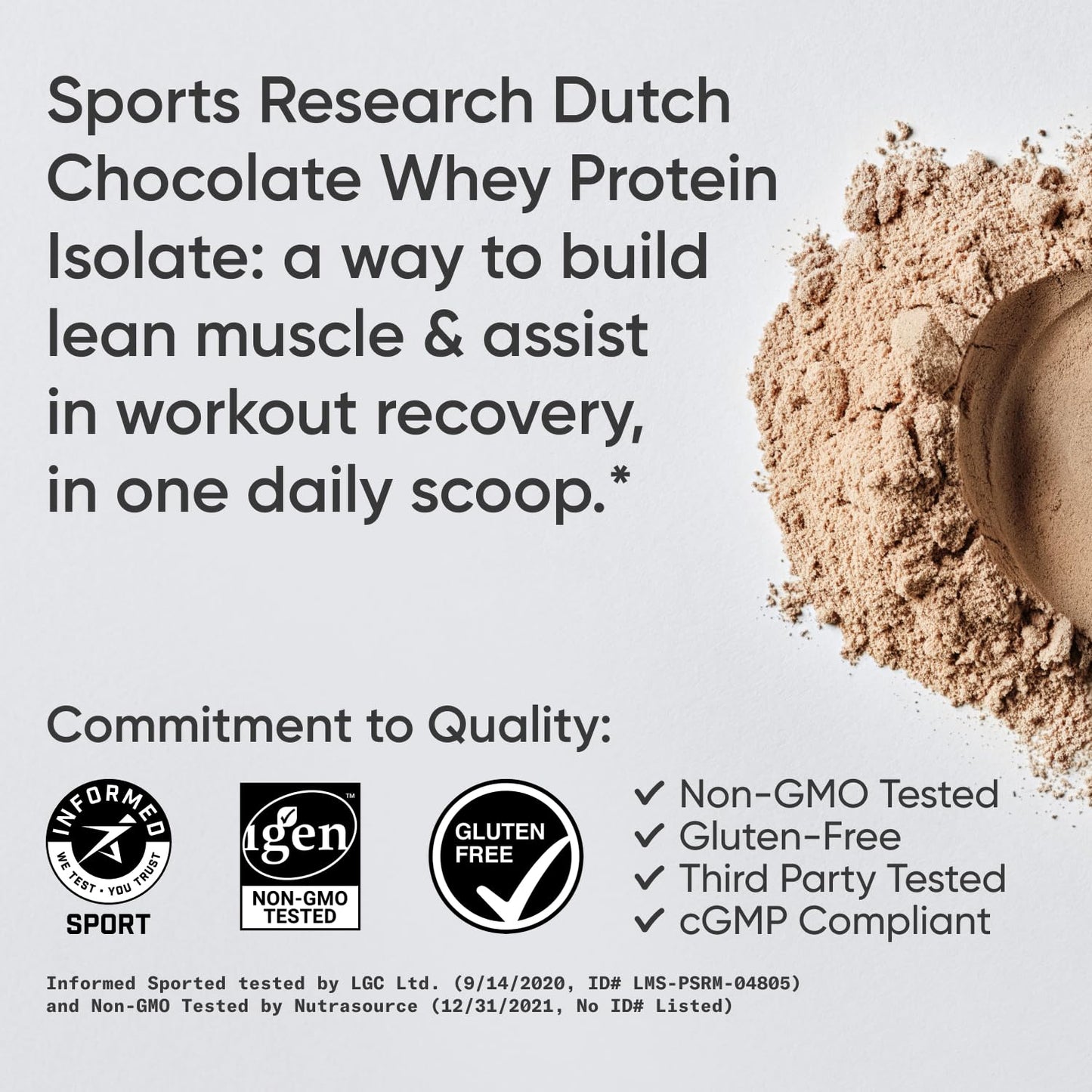 Sports Research Whey Protein Isolate - Sports Nutrition Protein Powder 25g per Serving - Maple Wellness Supplements