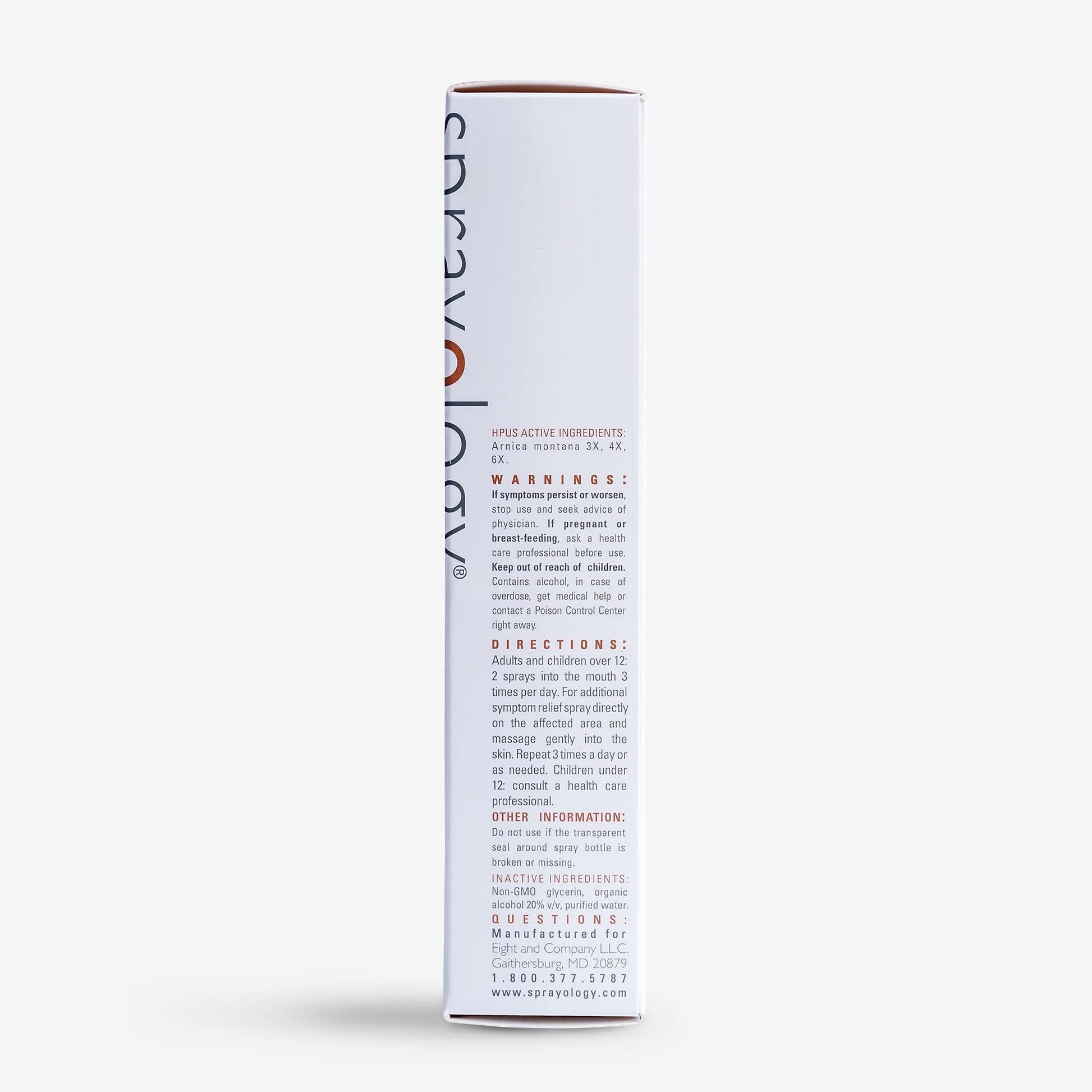 Sprayology Arnica Power - Homeopathic Oral Spray to Alleviate Muscle and Joint Discomfort | Vegan | Gluten-Free | All Natural | Lactose Free | Vegan | 30 Day Supply (1.38 fl oz) - Maple Wellness Supplements