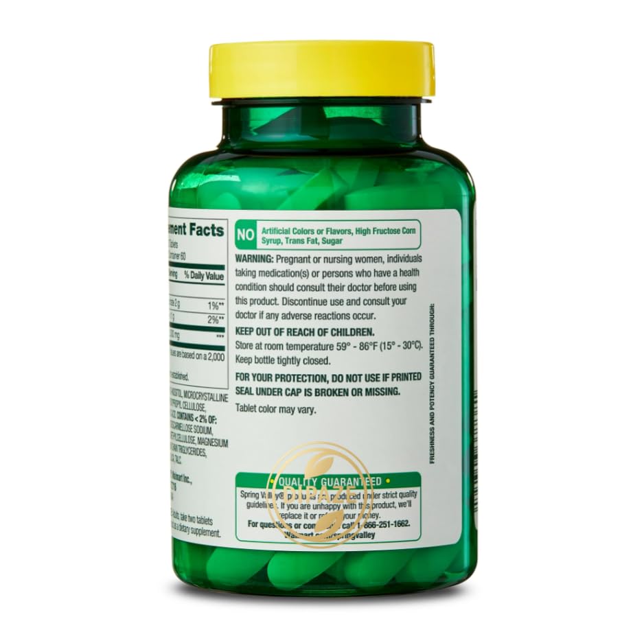 Spring Valley Hormone Balance Myo-Inositol 2000mg Dietary Supplement Tablets, 120 Count + Dipaze Gift (Container) - Maple Wellness Supplements