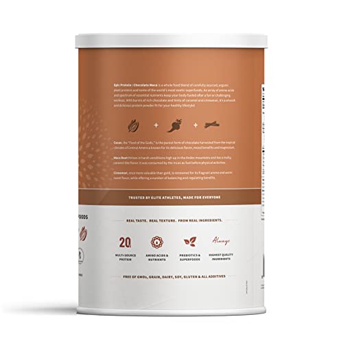 Sprout Living Epic Protein, Plant Based Protein & Superfoods Powder, Chocolate Maca - Maple Wellness Supplements