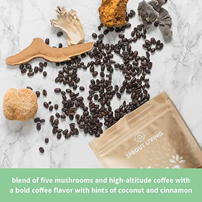 Sprout Living, Epic Protein, Plant Based Protein & Superfoods Powder, Complete Coffee - Maple Wellness Supplements