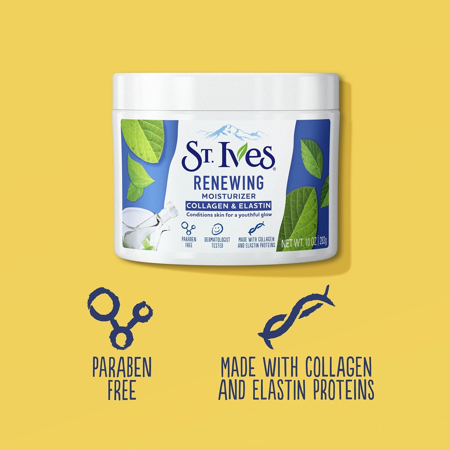 St. Ives Face Moisturizer Cream, Collagen and Elastin, Renewing Facial Moisturizer for Women, Paraben Free - Maple Wellness Supplements