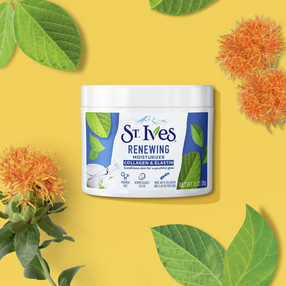 St. Ives Face Moisturizer Cream, Collagen and Elastin, Renewing Facial Moisturizer for Women, Paraben Free - Maple Wellness Supplements