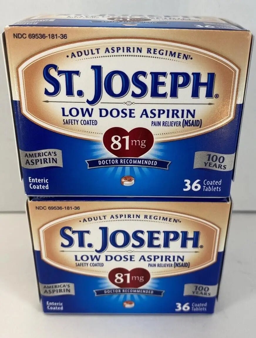 St. Joseph Pain Reliever, 81 mg, Enteric Coated Tablets, 36 ct. - Maple Wellness Supplements