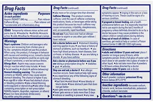 Stanback Headache Powders, Fast Pain Relief with Aspirin (NSAID) and Caffeine, 50 Count (3 Pack) - Maple Wellness Supplements