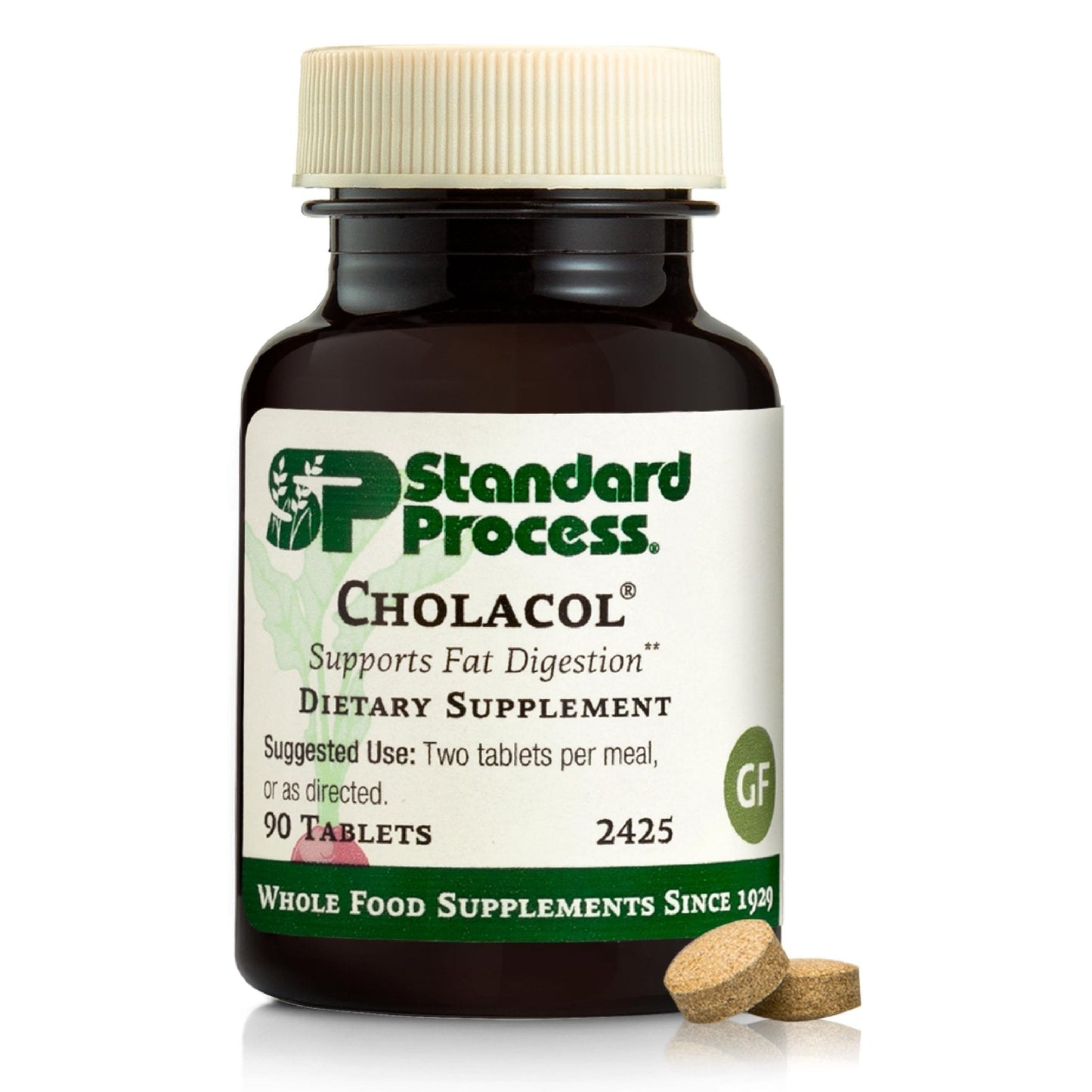 Standard Process Inc. Cholacol - Gallbladder Support Supplement - Fat Digestion Supplement for Digestive Health & Bile Support - Maple Wellness Supplements