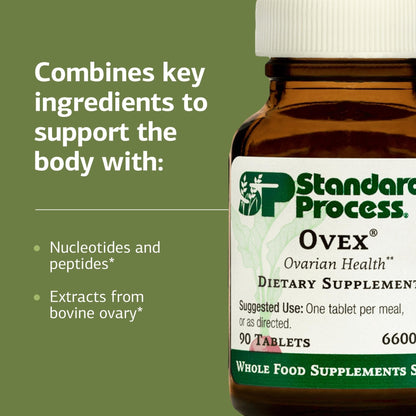 Standard Process Ovex - Daily Whole Food-Based Health Supplement - 90 Tablets (90 Servings) - Maple Wellness Supplements