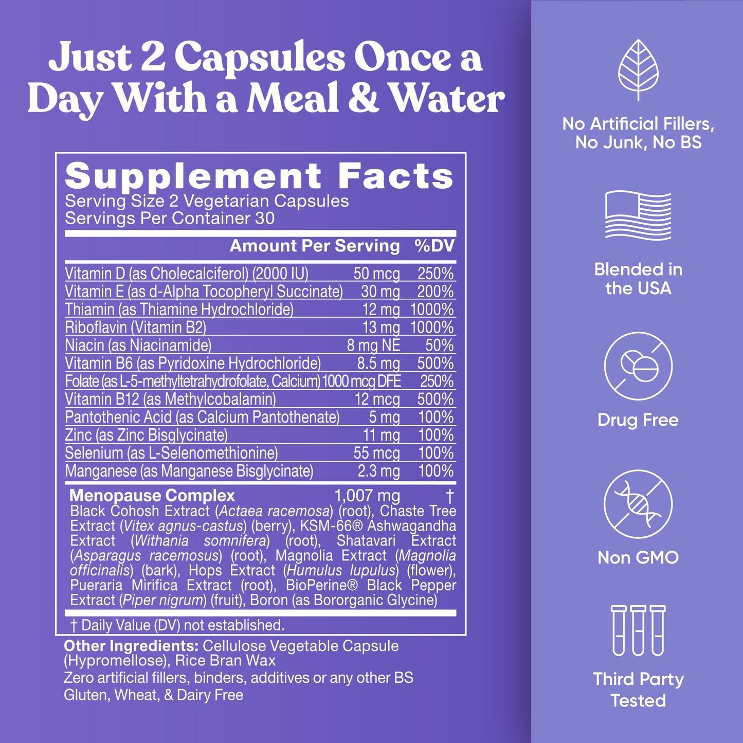 Staying Cool Menopause Supplements for Women – Hormonal Hot Flash Relief, Weight Support, & Night Sweats – Vitex Chaste Tree & Black Cohosh – 60 Vegetarian Soft Capsules - Maple Wellness Supplements