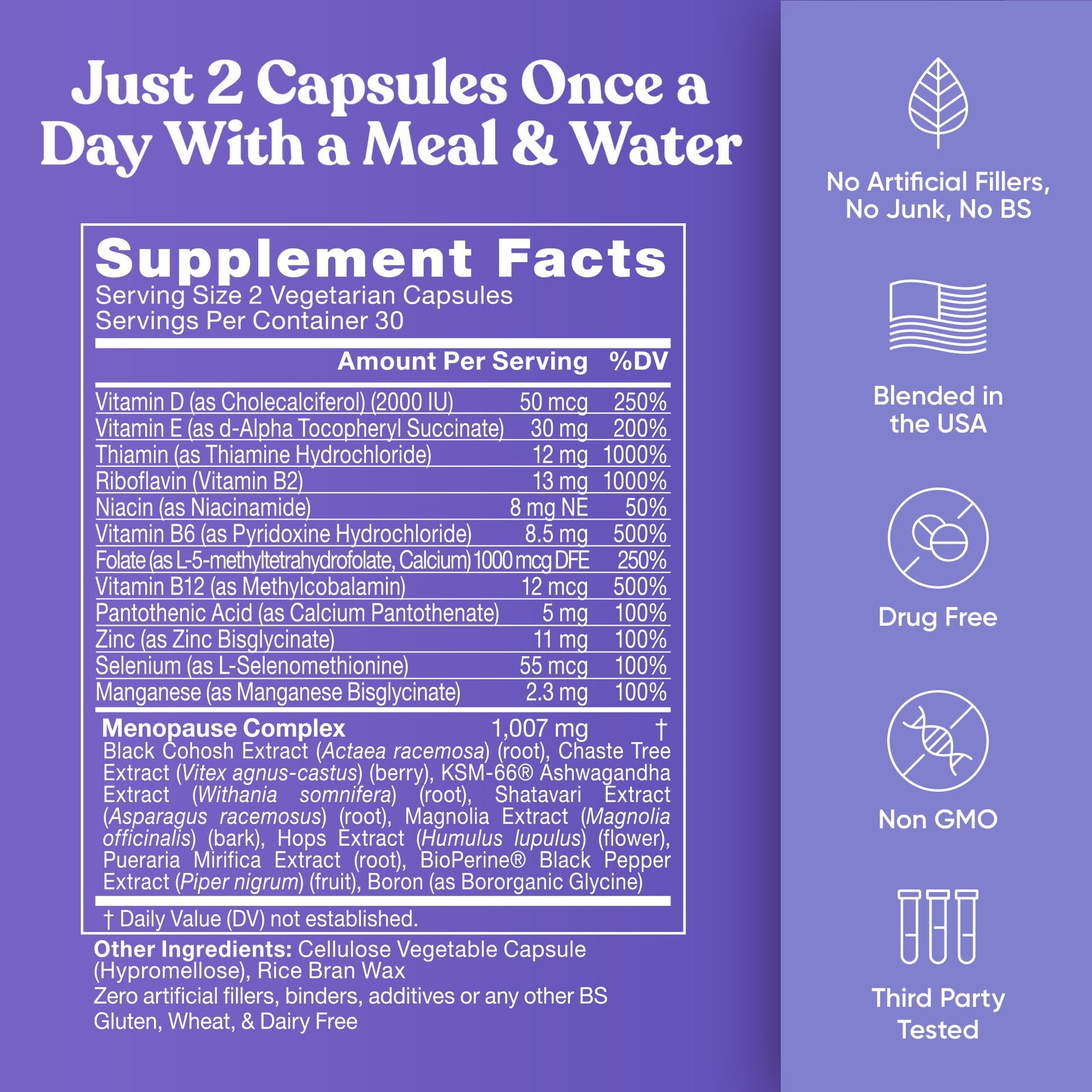 Staying Cool Menopause Supplements for Women – Hormonal Hot Flash Relief, Weight Support, & Night Sweats – Vitex Chaste Tree & Black Cohosh – 60 Vegetarian Soft Capsules - Maple Wellness Supplements