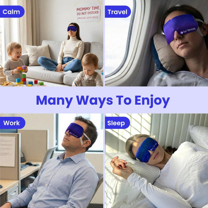 Steam Eye Mask, Self Heating Warm Compress for Dry Eyes I Heated Fast Relief for Stye, Puffy Sensitive Eyes, Moist Heat, Easter Basket Stuffers - Maple Wellness Supplements