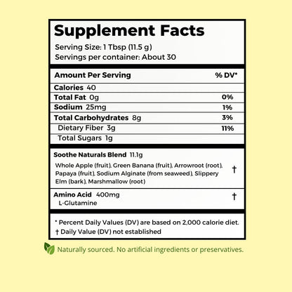 Stomach Soothe Soothe Naturals Acid Reflux Powder - L Glutamine for Gut Health, Acid Reflux Medicine, Leaky Gut Repair, Gut Lining Repair, - Maple Wellness Supplements