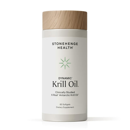 Stonehenge Health Dynamic Krill Oil 1600mg – Triple Strength Antarctic Omega-3 Supplement with EPA, DHA, Phospholipids & 2mg Astaxanthin – Supports Heart, Brain, Skin, Joint & Eye Health – 60 Softgels - Maple Wellness Supplements