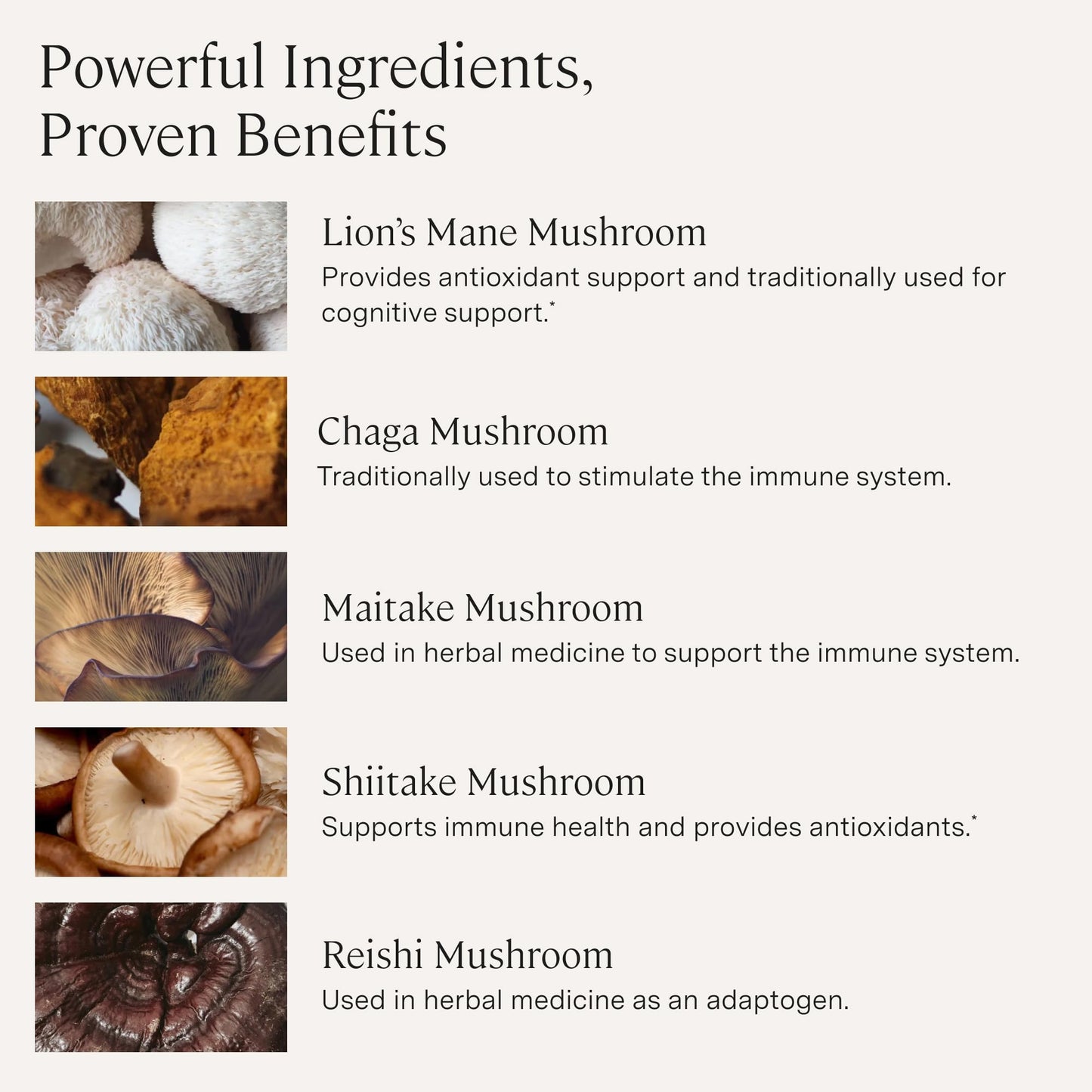 Stonehenge Health Dynamic Mushrooms 1,400 mg – 5 Mushroom Complex (Lion’s Mane, Reishi, Chaga, Maitake, Shiitake) – 100% Fruiting Bodies, Nootropic – Brain, Memory, Focus & Immune Support – 60 Caps - Maple Wellness Supplements