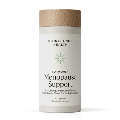 Stonehenge Health for Women Menopause Support for Peri + Menopause + Post - Mood, Energy, Stress, Hot Flashes, Night Sweats, Sleep & Cortisol, Chromax Chromium, Vitamin D3, KSM-66 Ashwagandha Extract - Maple Wellness Supplements